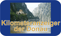 Kilometeranzeiger der Donau