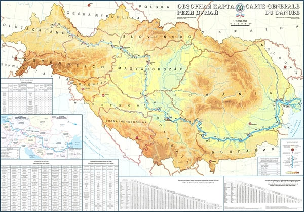 Übersichtskarte der Donau