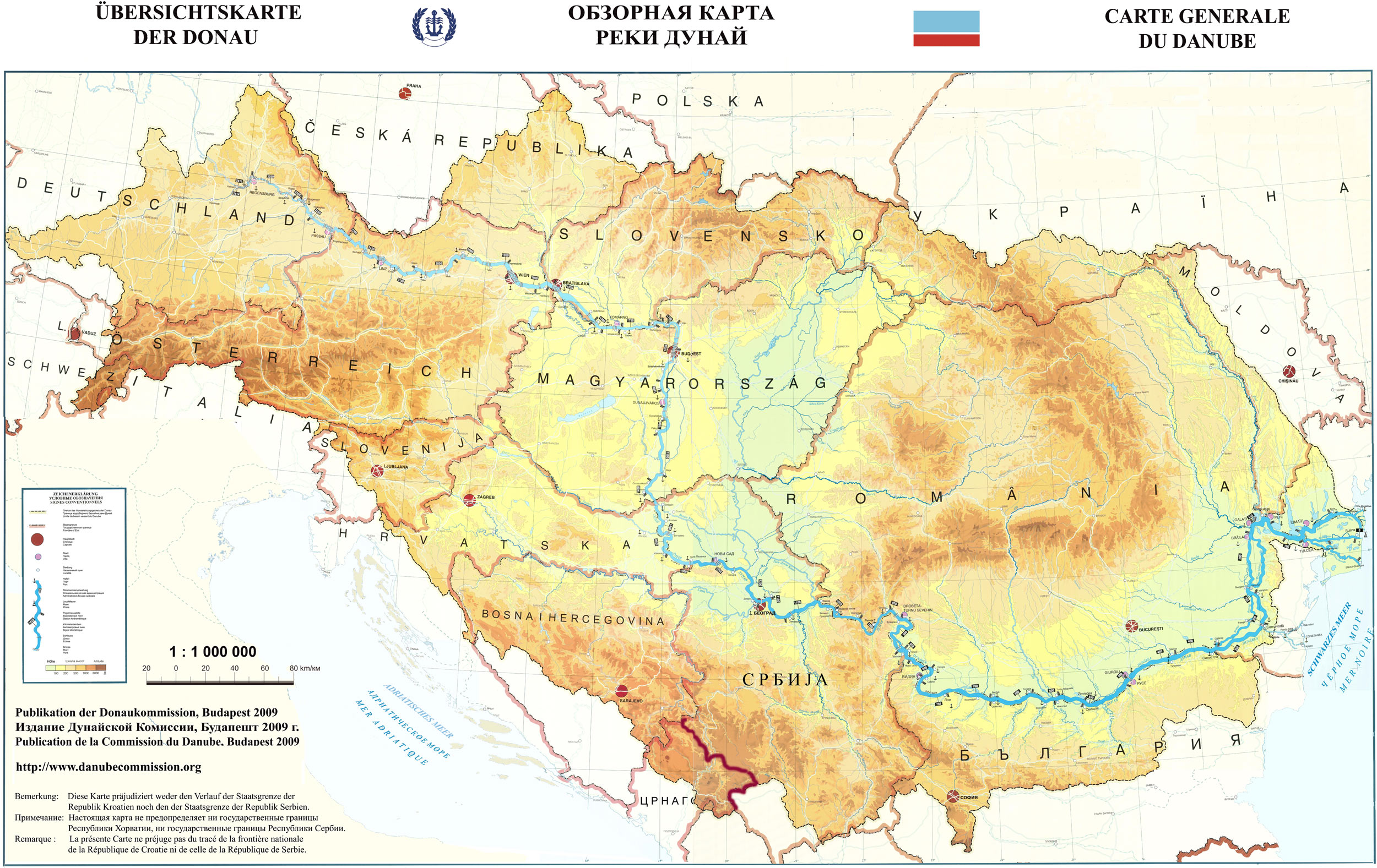 danube river map